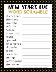 This Free Printable New Year S Eve Word Scramble Is A Ton Of Fun For Kids And Adults Alike A F New Year S Eve Activities Word Scramble Printable New Years Eve