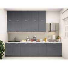 Solid acrylic door cabinet is priced higher as it is made of acrylic completely, that means these doors have a better and more even color look. Grey Acrylic Modular Kitchen Cabinet Rs 50000 Unit Aj Furnitures Id 20478359391