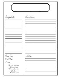 Something Charming Weekend Project Recipe Book Diy Recipe Cards Template Recipe Template For Word