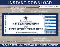 Dallas Cowboys Gift Vouchers Dallas Cowboys Cowboy Gifts Dallas Cowboys Game