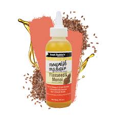 Mix two tablespoons of almond oil, half cup of linseed oil and a quarter of an avocado. Nourish My Hair Flaxseed Monoi Aunt Jackies Curls And Coils
