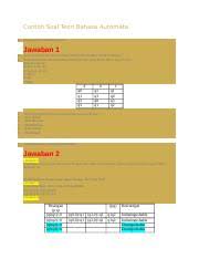 We did not find results for: Contoh Soal Teori Bahasa Automata Docx Contoh Soal Teori Bahasa Automata 1 Dari Gambar Fsa Berikut Ini Jawaban 1 A B Jenis Fsa Gambar Diatas Adalah Course Hero