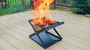 Odoland collapsible campfire grill camping fire pit wolf grizzly fire safe; Portable Folding Fire Pit On The Next Level Youtube