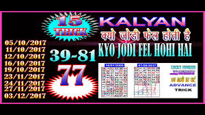 Kalyan 25 10 2017 Lucky Number Sattamatka Kalyan Fix