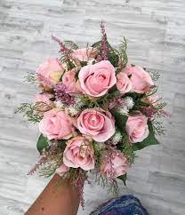 Rose And Heather Bridal Bouquet Wedding Flowers Rose Bouquet Bridal Bouquet