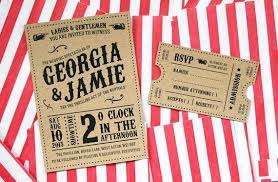 Kraft Vintage Style Carnival Circus Themed Wedding Etsy Vintage Invitations Ticket Wedding Invitations Vintage Wedding Invitations