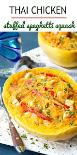 Get the recipe from good housekeeping. Thai Chicken Spaghetti Squash Healthy Dinner Recipe