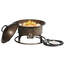 Bond Bond Signature 18 5 In W 54000 Btu Bronze Portable Steel Propane Gas Fire Pit Lowes Com Gas Firepit Fire Pit Fire Pit Kit