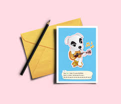 Acnh Kk Card Animal Crossing New Horizons K K Slider Etsy Animal Crossing Personal Cards Birthday Cards
