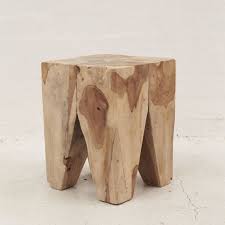 Solid pine wood (whole piece of tree trunk). Rafi Peg Stool L Side Table L Pre Order