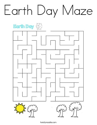 Kalamazoo artist madison memering's mushroom coloring book. Earth Day Maze Coloring Page Twisty Noodle