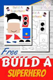 This superhero father's day craft is a fun way to recognize that super father! Build A Superhero Craft Super Preschool Printable Nurtured Neurons