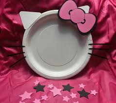 Hello Kitty Decorative Party Plate By Alcraftypants On Etsy 10 50 This Is A Diy Hello Kitty Theme Party Hello Kitty Birthday Hello Kitty Crafts
