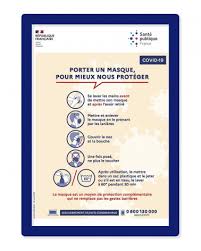 Retrait à l'agence 16 rue de refembre, 03000 moulins livraison sur demande. Signaletique Obligatoire Covid 19 Affiche Officielle Port Du Masque Avec Systeme D Affichage Adhesif