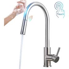 This gives ease of control where/when automatic control function is not needed or necessary. Touch On Kitchen Faucets With Pull Down Sprayer Single Handle Kitchen Sink Faucet Stainless Steel Touch Activated Faucet China Kitchen Faucet Pull Out Kitchen Faucet Made In China Com