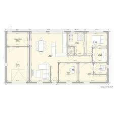Plan maison rectangulaire avec 2 chambres et terrasse. Maison Plain Pied 130 M2 Rectangle Plan 10 Pieces 131 M2 Dessine Par Bambouclpjd2