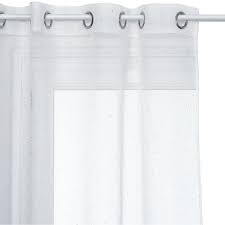Codes promo, ventes flash, livraison offerte, trouvez le produit de vos rêves à prix réduit ! Voilage A Oeillets 140x240cm Blanc Et Pois Dore Pas Cher Achat En Ligne Zodio