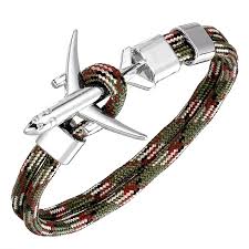 Aeropuerto hombres y mujeres de avión ancla pulsera con amuleto Paracord  aviación vida soga para accesorios cadena 2020|Pulseras de hilo| -  AliExpress