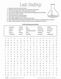 Lab Safety Worksheet Education Com Science Lab Safety Science Words Middle School Science