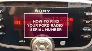 Mar 02, 2020 · how to enter ford radio code. Ford Radio Serial Number Displayed To Unlock Ford Radio Code Youtube