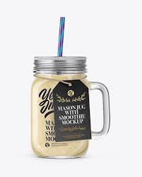 Closed Mason Jug With Straw And Label Mockup Banana Smoothie In Jug Scoop Mockups On Yellow Images Object Mockups Mockup Free Psd Magazine Mockup Psd Free Free Psd Mockups Templates