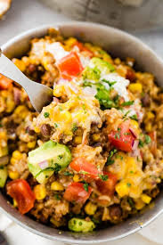 Instant Pot Ground Beef Burrito Bowls Oh Sweet Basil Recipe Pot Recipes Healthy Instant Pot Dinner Recipes Ground Beef