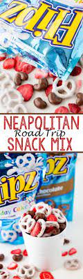 Neapolitan Road Trip Snack Mix Easy Peasy Meals Recipe Snacks Snack Mix Road Trip Snacks