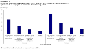 Les Jeunes Hommes Et Les Jeunes Femmes Sans Diplome D Etudes Secondaires