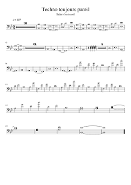 Salut c'est cool — trick global 03:31. Techno Toujours Pareil Sheet Music For Baritone Solo Musescore Com