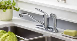 Forious kitchen faucet with pull down sprayer, commercial spring kitchen sink faucet with pull out sprayer, single handle kitchen faucets with deck plate, brush nickel. Side Spray Kitchen Faucets