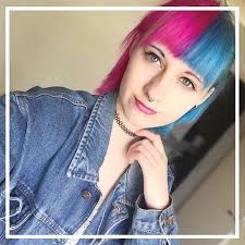 Cute hairstyles for girls with twist; Split Hair Two Tone Dye Splithair