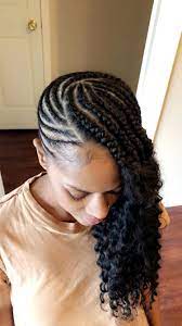 Lemonade Braids With Curly Ends Curly Hair Styles Hair Styles Hairstyles With Bangs