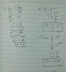U₄ = 3(2)(2)(2) = 24 dan seterusnya sampai batas suku. Pada Barisan Geometri Diketahui U5 48u8 384tentukan A Suku Pertama Dan Rasiob Rumus Suku Ke Brainly Co Id