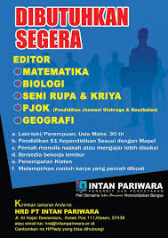 We did not find results for: Lowongan Kerja Penerbit Buku Intan Pariwara Blog Pak Pandani