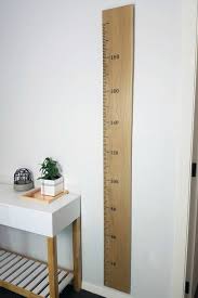 Wooden Height Chart Ruler In White Oak Plain Or Personalised