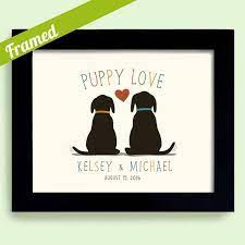 Puppy Love Personalized Wedding Gift Dog Lovers Bridal Shower Unique Engagement Gift Idea Fr Personalized Wedding Gifts Dog Lovers Wedding Personalized Wedding