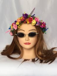 Rainbow Hippie Wedding Festival Flower Crown, Bright Colour Flower Crown,  Mothers Day Gift, Easter Gift Her