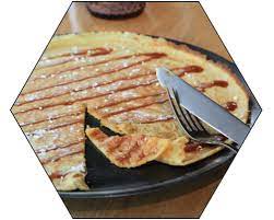 Draai de pannenkoek om en bak nog 1 min. Stadscafe De Pannenkoek De Lekkerste Pannenkoeken Van Amstelveen