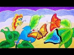 Cara mewarnai gradasi tanaman, mewarnai dengan crayon, menggambar tanaman. Cara Menggambar Kupu Kupu Daun Dan Bunga Dengan Crayon Oil Pastel Menggambar Kupu Kupu Lukisan Kupu Kupu Cara Menggambar