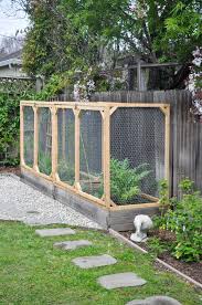 Additional high deer fence panel backed with mesh for a total height of 67 in. How To Diy Raised Garden Bed Cover To Protect Your Garden From Animals Hydrangea Treehouse