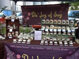 Farmers Market Table Display Hand Poured Soy Candles Candle Displays Diy On A Budget