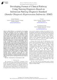 • panitia pengembangan sdki membentuk tim pokja diagnosis keperawatan (tpdk) yang terdiri atas praktisi. Pdf Developing Format Of Clinical Pathway Using Nursing Diagnosis Based On Indonesian Nursing Diagnosis Standart Standar Diagnosis Keperawatan Indonesia Sdki