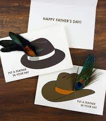 How To Make A Fathers Day Feather Hat Card Fathers Day Feather Hat Cards
