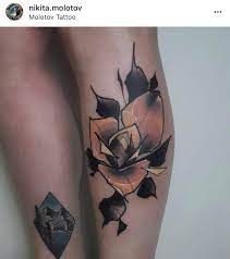 These fierce designs show a wild side, either with anger or sense of humor. Flower Tattoo By Nikita From Molotov Tattoo Kaliningrad Tattoos