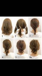 It's a super duper easy hair tutorial, but hopefully it gives you some great inspo!. Braid Bun For Short Hair Short Hair Up Short Wedding Hair Short Hair Updo