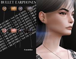 Bullet Earphones by Silence Bradford at MURPHY » Sims 4 Updates