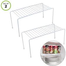 Kitchen drawer organizers can turn any drawer from chaos into a thing of beauty and efficiency. Evelots Kitchen Cabinet Counter Shelf Organizer Double Space Sturdy Metal Overstock 18970741 Set Of 2