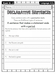 Pin By Priya Rajaram On Worksheets Project In 2020 Declarative Sentences Types Of Sentences Different Types Of Sentences