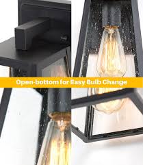 Maybe you would like to learn more about one of these? Buy Laluz Outdoor Porch Lighting Wall Mount Anti Rust Exterior Wall Light Fixture With Seeded Glass Weather Proof Outdoor Wall Sconce Lighting Black Outside Wall Lantern For Patio Garage Yards Online In Indonesia