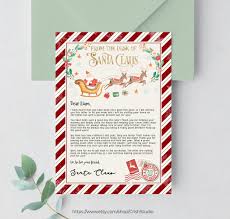 Letter From Santa Editable Letter From Santa Elf Letter From Santa Letter  From Santa Download Personalized Letter From Santa SL102